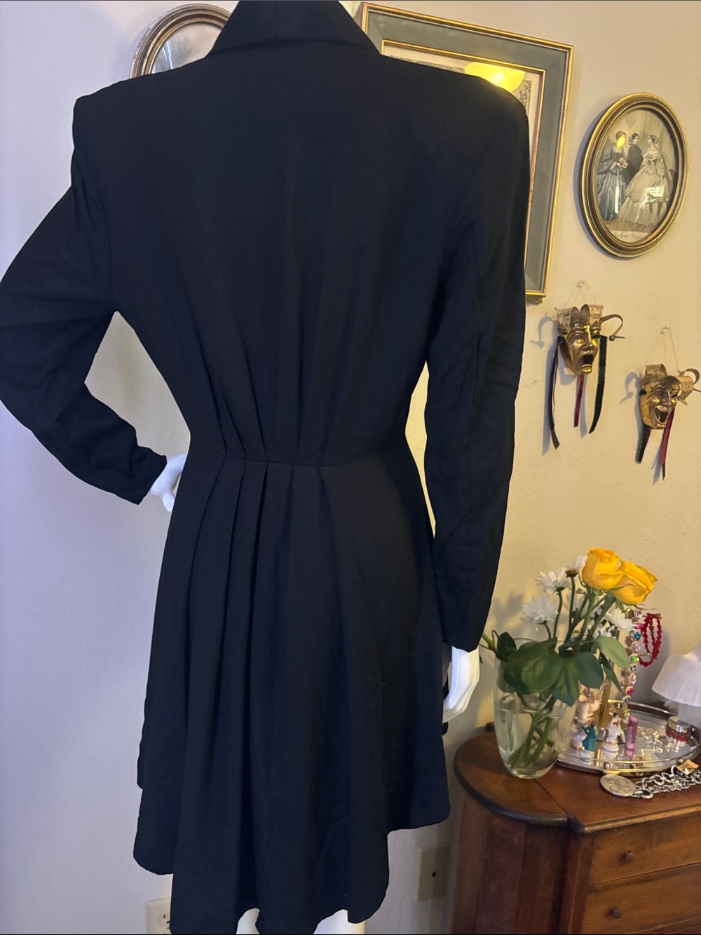 Addiction Women's Black Asymmetrical Blazer with Decorative Buttons - Picture 7 of 9